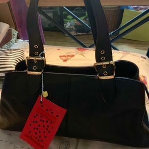 Great leather blk shoulder/satchel 👜🛍🖤